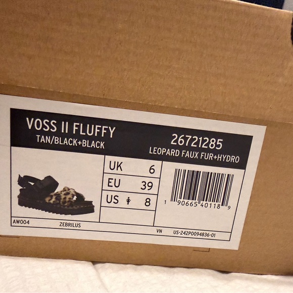 Dr. Martens Black and Leopard Print Platform Sandals - Picture 3 of 3